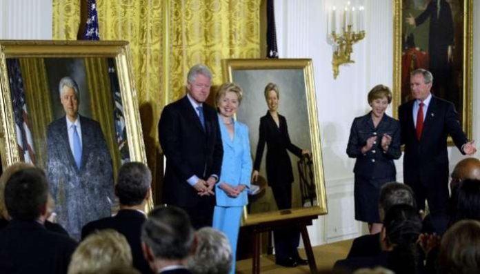 White House Removes Bill Clinton, George W Bush portraits